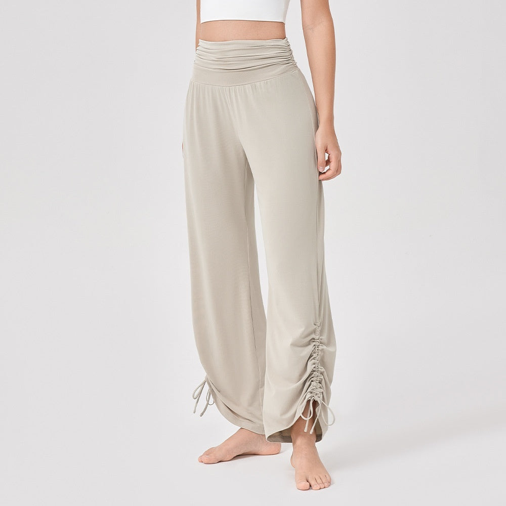 Women's Yoga High-Waist Loose Wide-Leg Pants – Soft, Draping, and Breathable