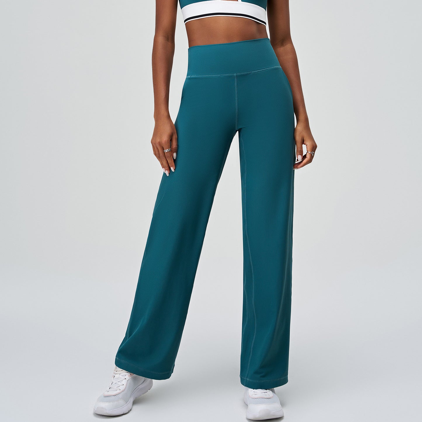 High-Waist Yoga Wide-Leg Casual Exercise Pants