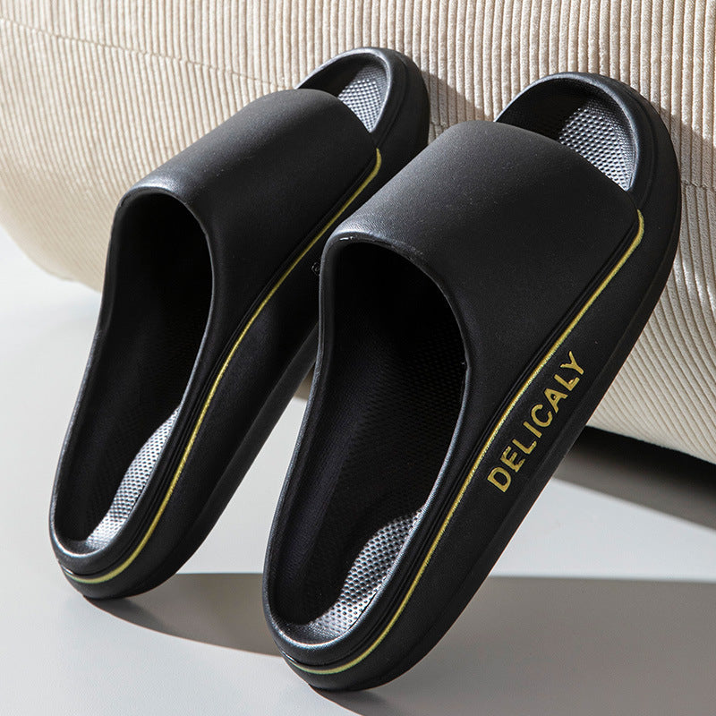 Thick-Soled Lightweight Height-Boosting Non-Slip Striped Slippers