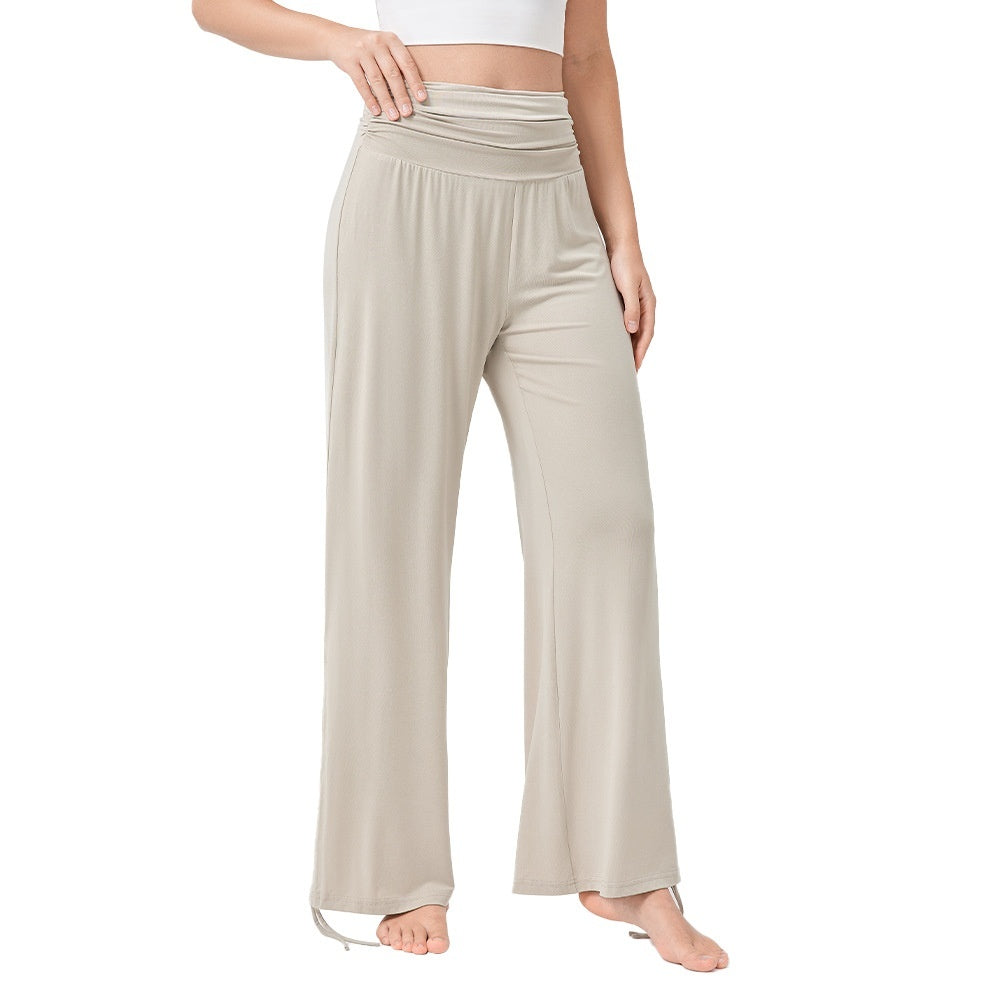 Women's Yoga High-Waist Loose Wide-Leg Pants – Soft, Draping, and Breathable