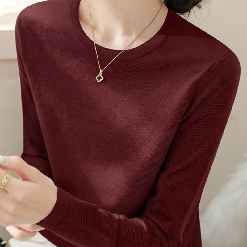 Round Neck Loose Long Sleeve Sweater