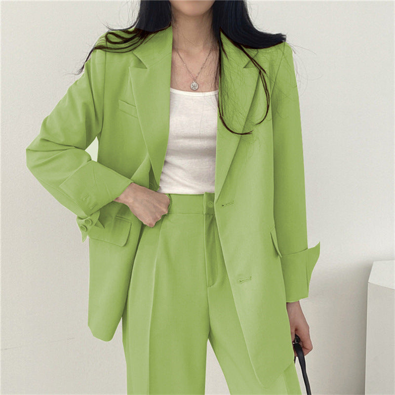 Women's Fashionable Korean-Style Casual Trouser Suit