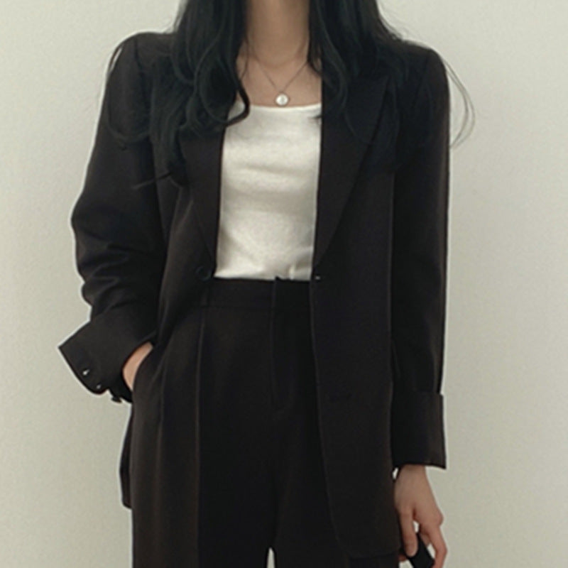 Women's Fashionable Korean-Style Casual Trouser Suit