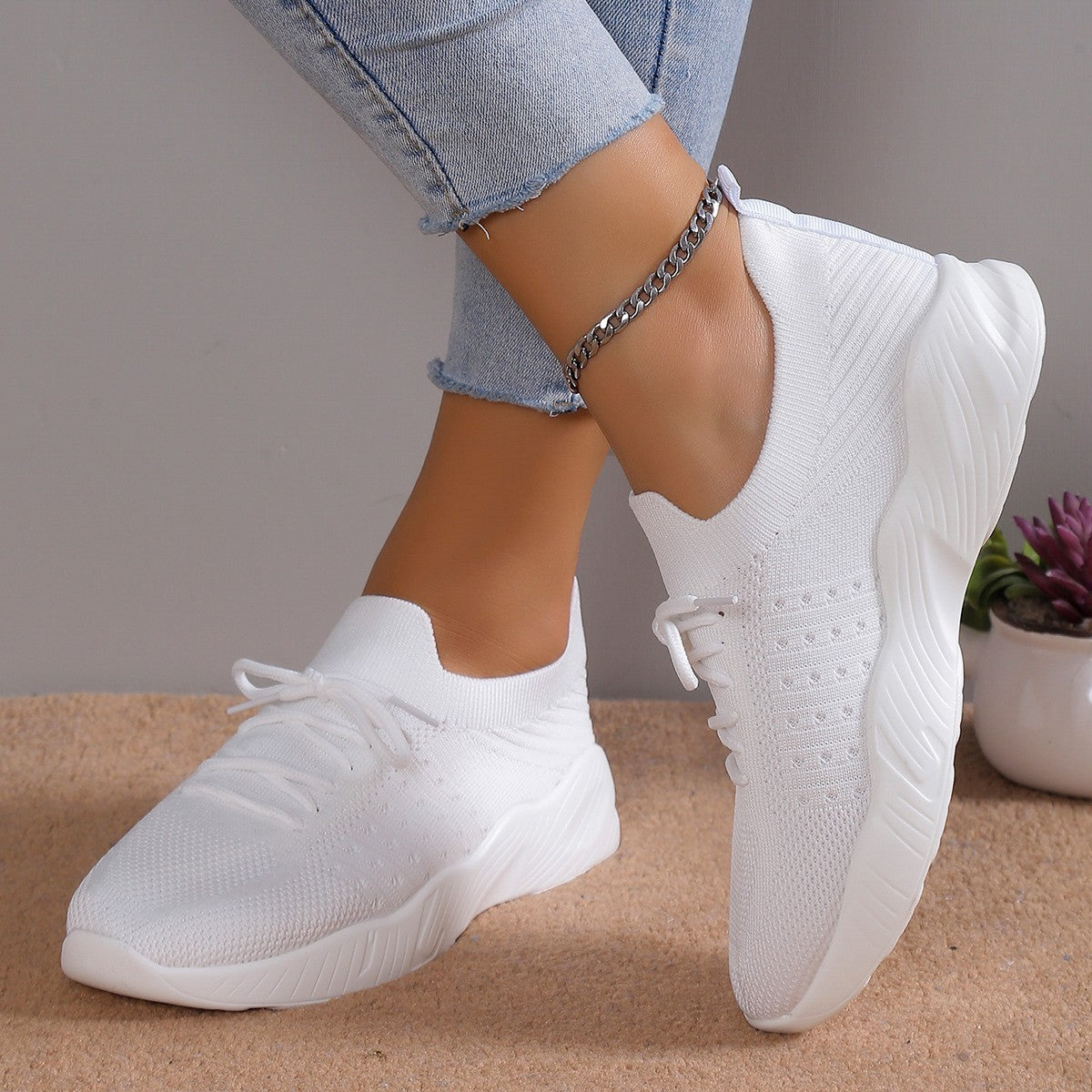 Women's Casual Sports Shoes – Soft Bottom Lightweight Breathable Sneakers