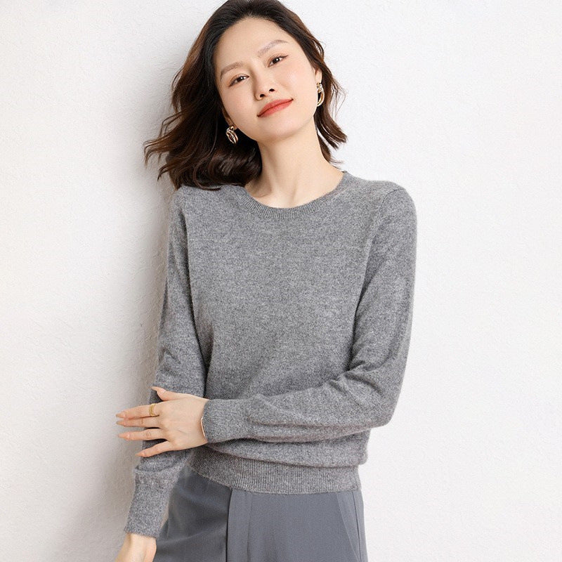 Round Neck Long Sleeve Bottoming Pullover Shirt