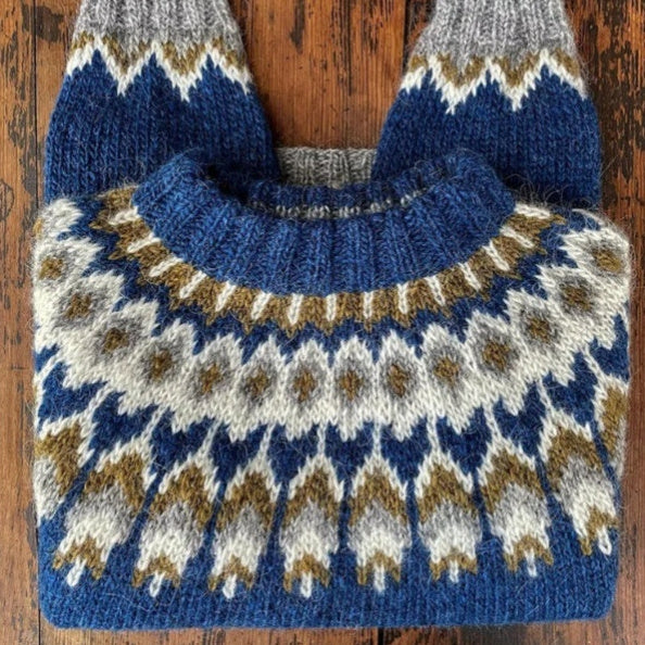 Women's Autumn Winter Casual Loose Slimming Print Sweater