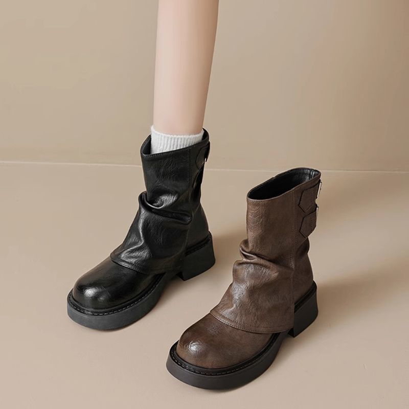 Women's British Style Versatile Fashion Short Boots