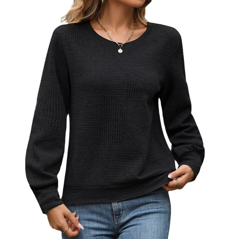 Women's Multi-Color Solid Long Sleeve Sweater