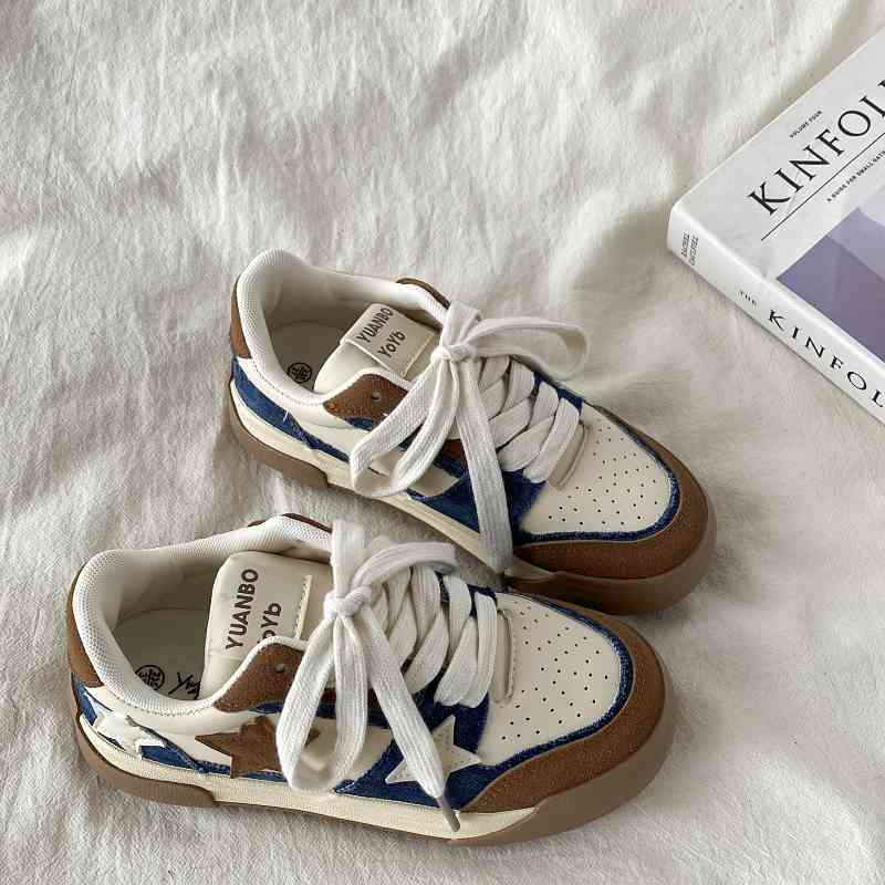 Women's Retro Platform Star Pattern Casual Sneakers