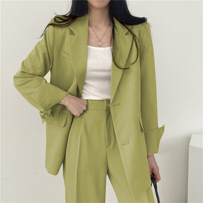 Women's Fashionable Korean-Style Casual Trouser Suit